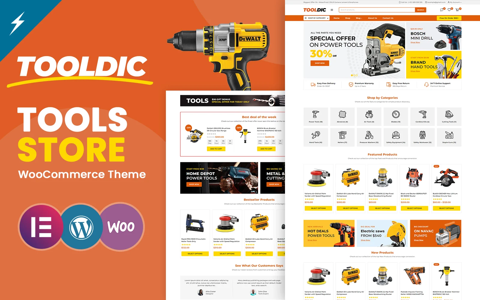 Tooldic 工具匠 - 专业电动工具及汽配商城主题 - LuLunet-LuLunet