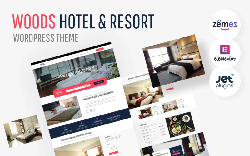Woods Hotel - 酒店主题Hotel & Resort WordPress Theme-LuLunet